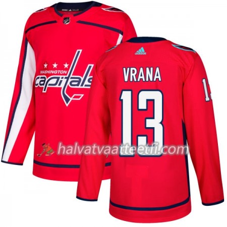 Miesten NHL Washington Capitals Pelipaita Jakub Vrana 13 Adidas 2017-2018 Punainen Authentic
